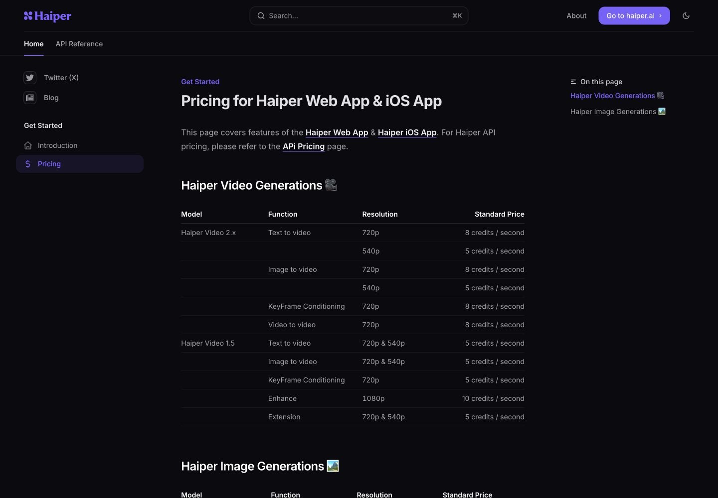 Haiper AI website first screen screenshot